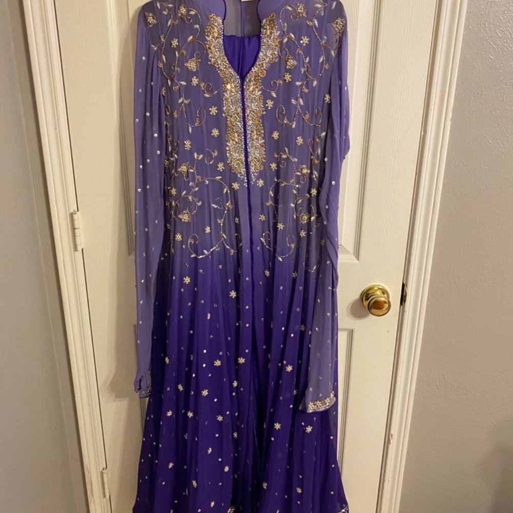 Dressy Purple Shalwar Kameez